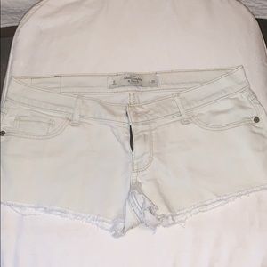 White Abercrombie & Fitch Jean shorts